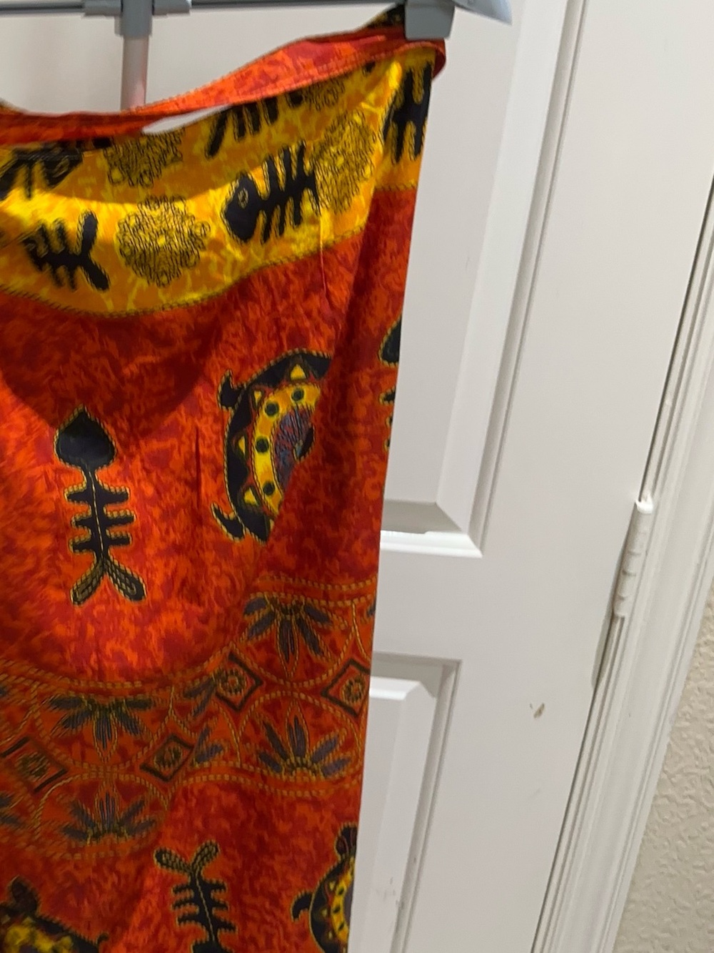 Ashley Stewart Yellow and Black Tropical Print Sarong - Picture 8 of 8